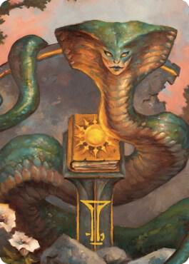 Guardian Naga Art Card (Gold-Stamped Signature) card image