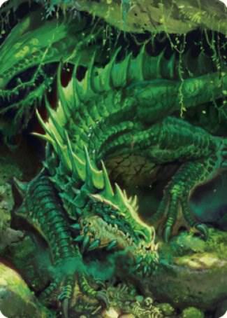 Adult Green Dragon Art Card card image