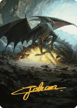 Ancient Copper Dragon Art Card (4/81) (Gold-Stamped Signature) card image