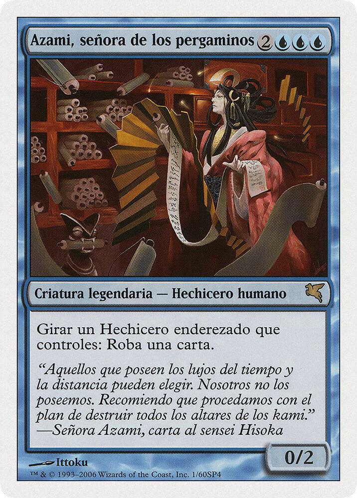 Azami, Lady of Scrolls (Spanish) - "Azami, señora de los pergaminos" card image