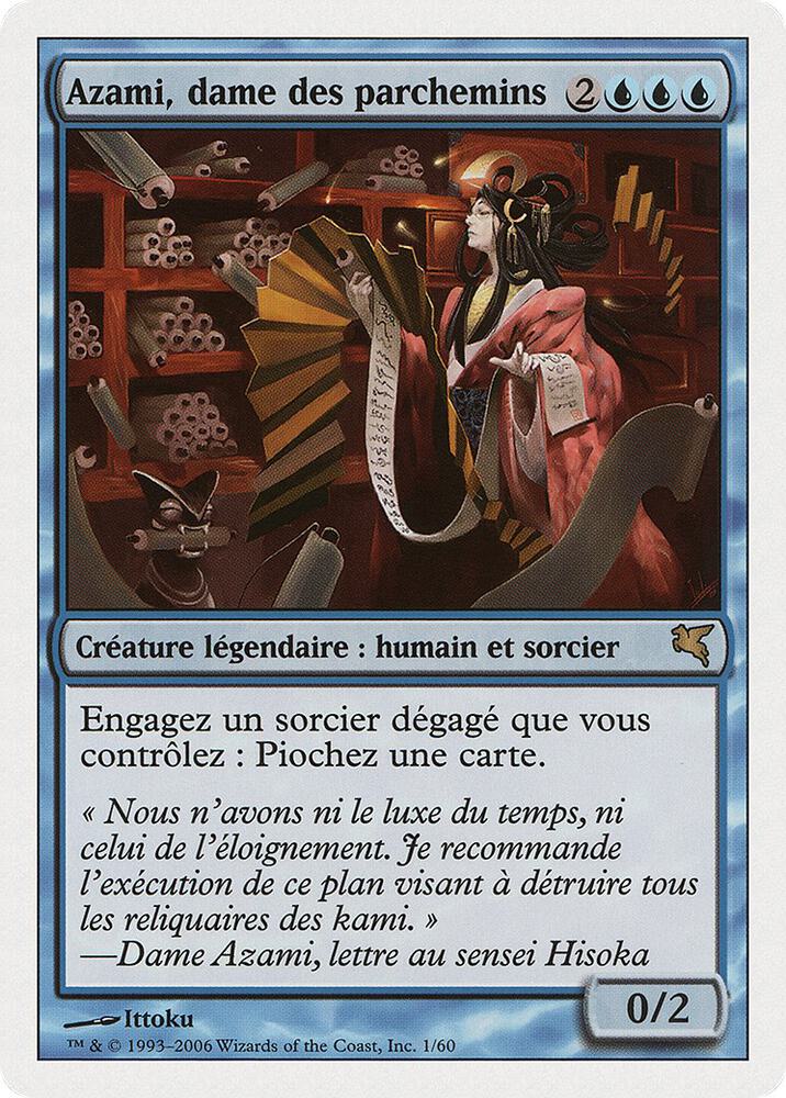 Azami, Lady of Scrolls (French) - "Azami, dame des parchemins" card image