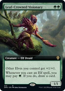 Leaf-Crowned Visionary (Extended Art) card image