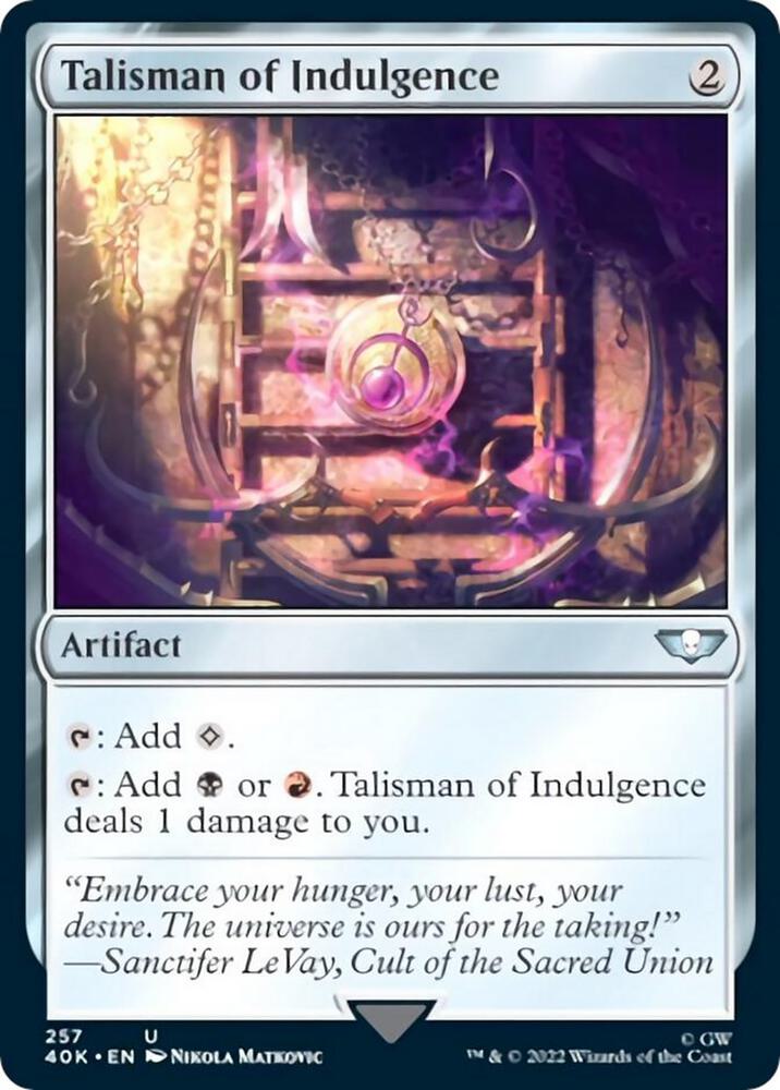 Talisman of Indulgence (Surge Foil) card image