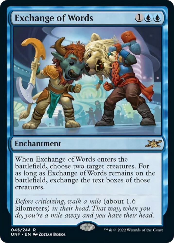 Exchange of Words card image