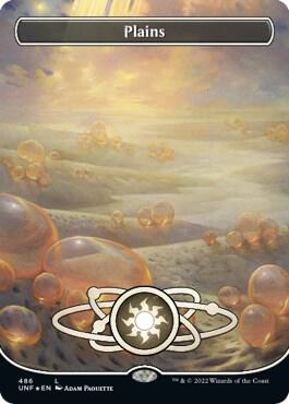 Plains (486) (Borderless) (Galaxy Foil) card image