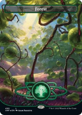 Forest (490) (Borderless) (Galaxy Foil) card image