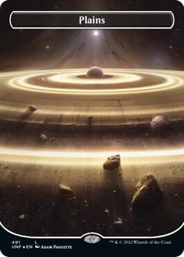 Plains (491) (Borderless) (Galaxy Foil) card image