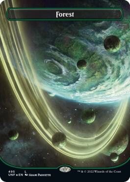 Forest (495) (Borderless) (Galaxy Foil) card image