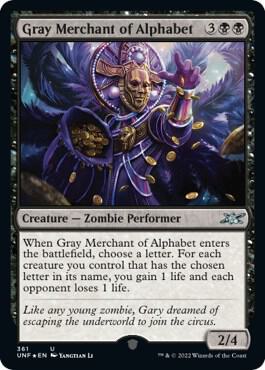 Gray Merchant of Alphabet (Galaxy Foil) card image