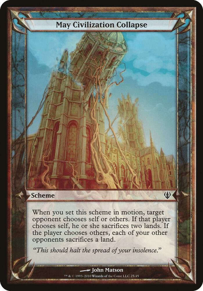 May Civilization Collapse (Archenemy) card image