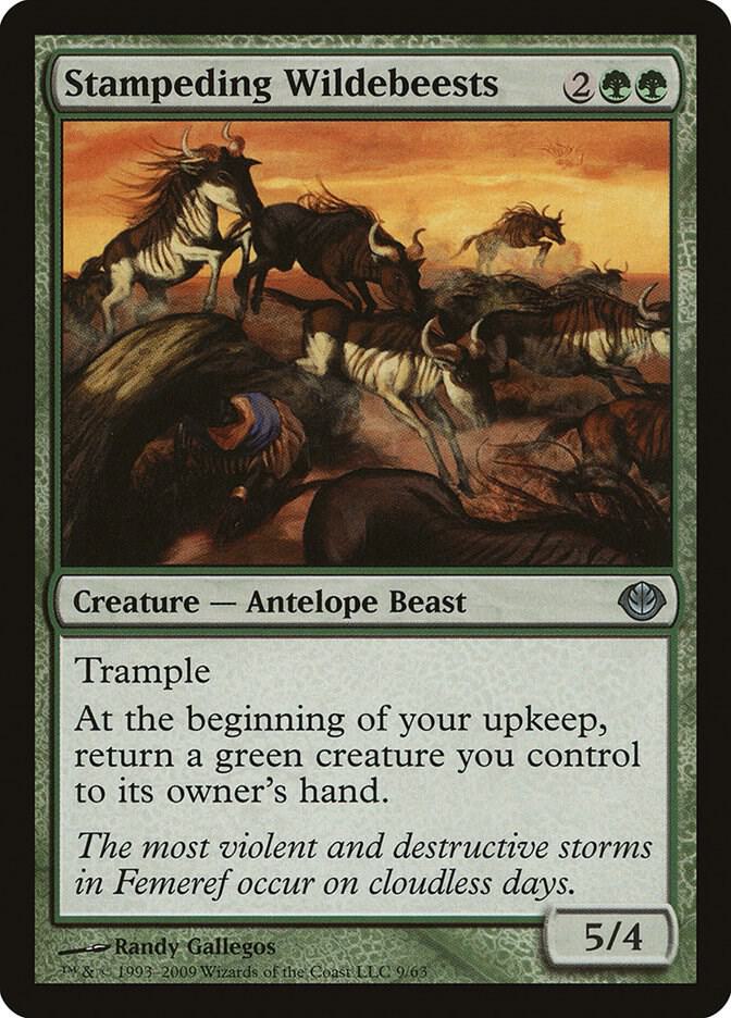 Stampeding Wildebeests card image