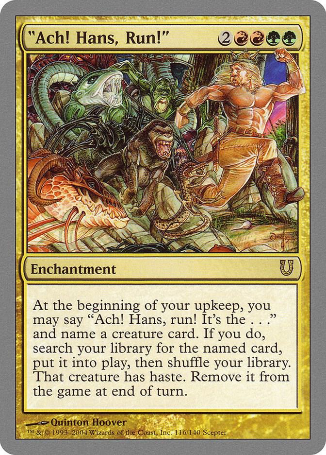 "Ach! Hans, Run!" card image