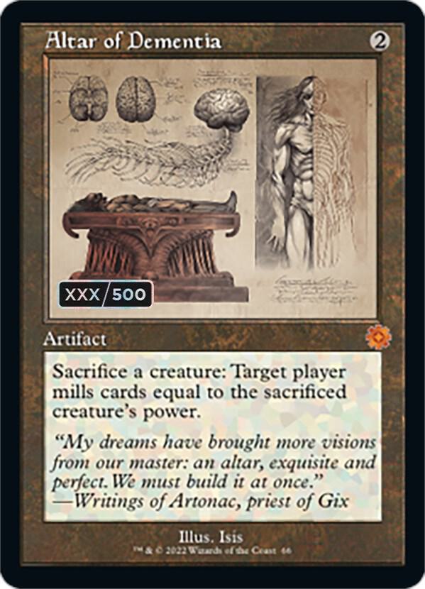Altar of Dementia (Schematic) (Serial Numbered) card image