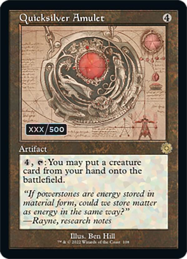 Quicksilver Amulet (Schematic) (Serial Numbered) card image