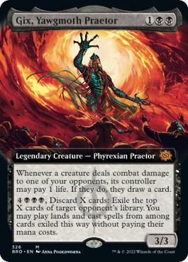 Gix, Yawgmoth Praetor (Extended Art) card image