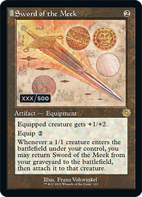 Sword of the Meek (Schematic) (Serial Numbered) card image