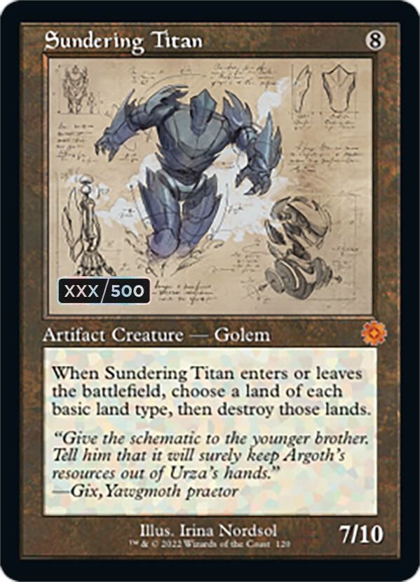 Sundering Titan (Schematic) (Serial Numbered) card image