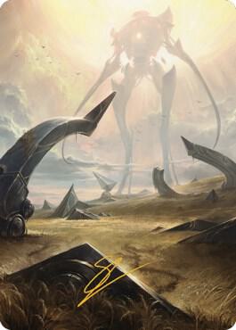 Plains (47) Art Card (Gold-Stamped Signature) card image