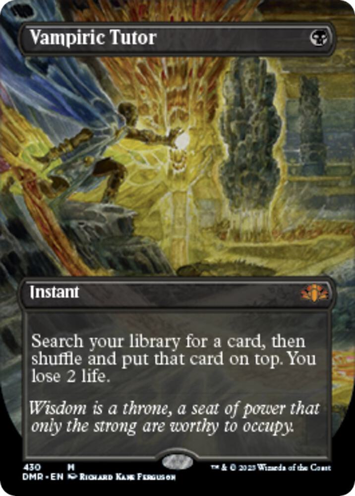 Vampiric Tutor (Borderless) card image