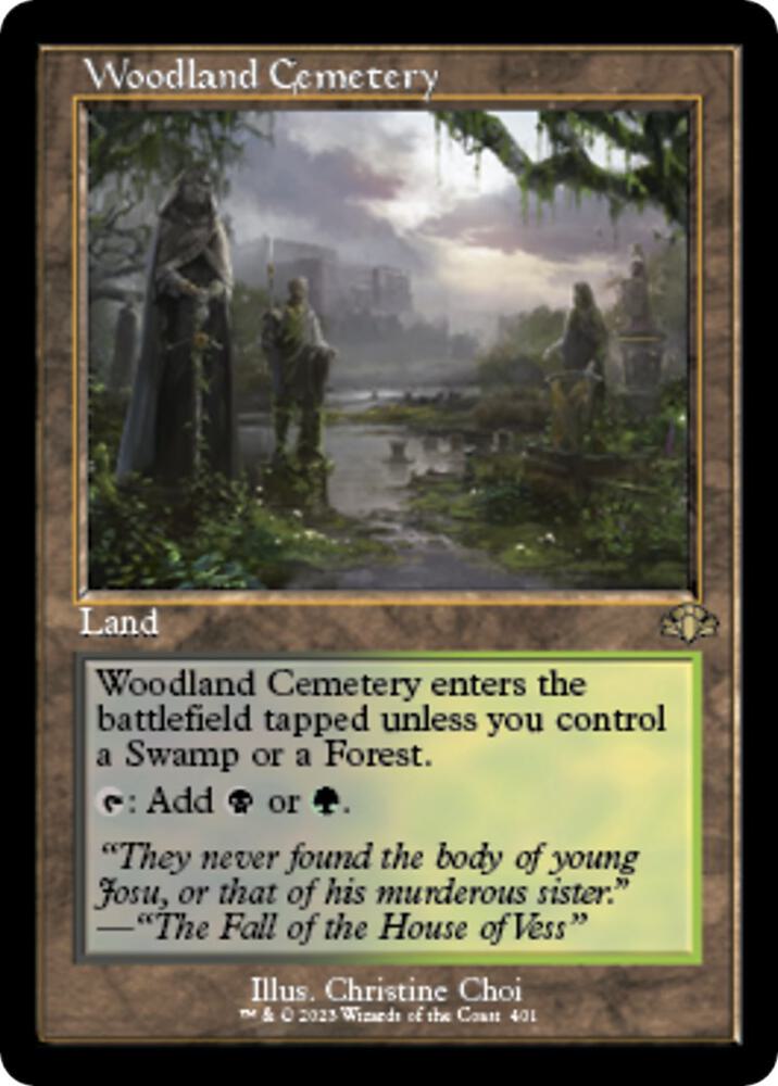 Woodland Cemetery (Retro Frame) card image