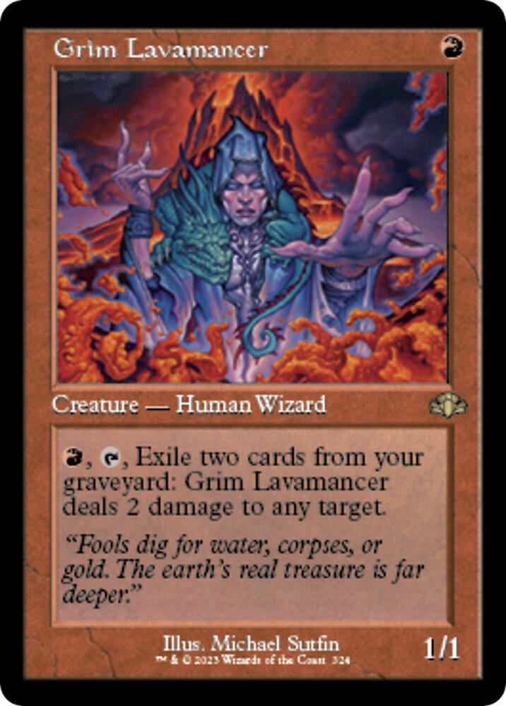 Grim Lavamancer (Retro Frame) card image