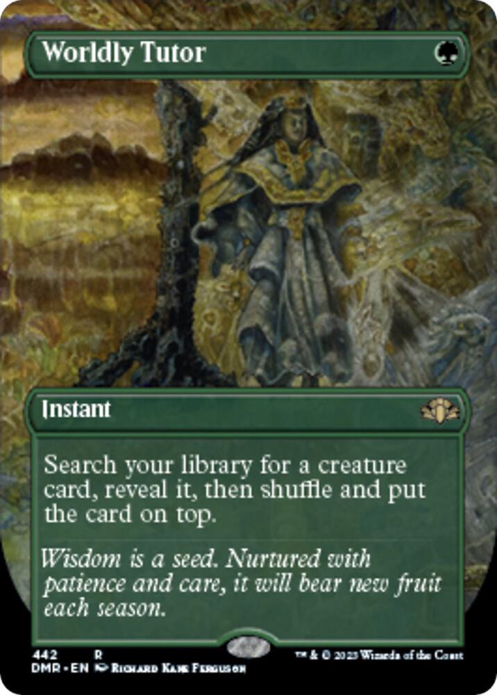Worldly Tutor (Borderless) card image