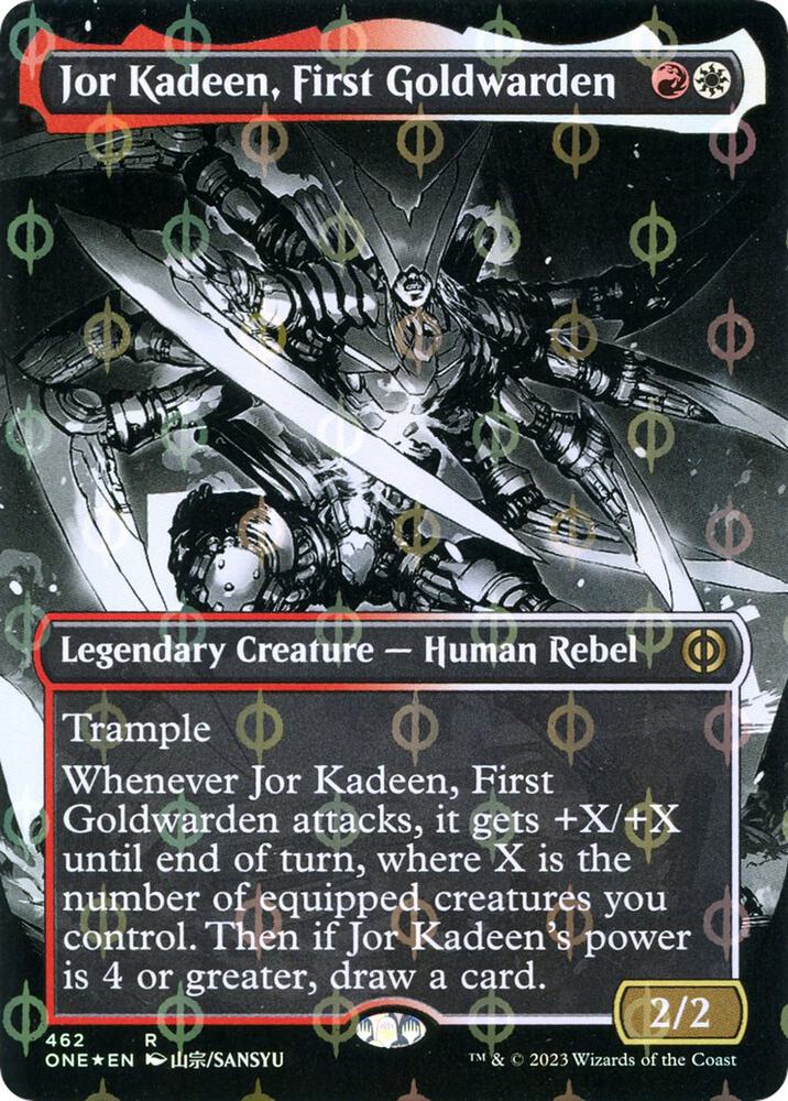 Jor Kadeen, First Goldwarden (Borderless) (Step-and-Compleat Foil) card image