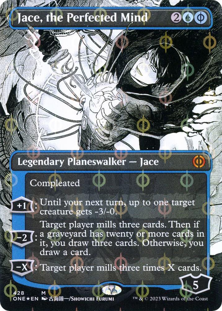 Jace, the Perfected Mind (Borderless) (Step-and-Compleat Foil) card image