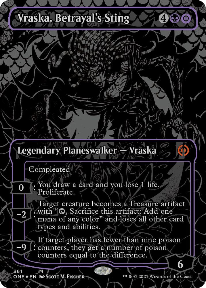 Vraska, Betrayal's Sting (Oil Slick Raised Foil) card image