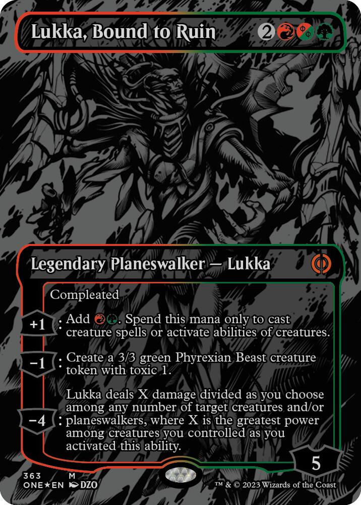 Lukka, Bound to Ruin (Oil Slick Raised Foil) card image