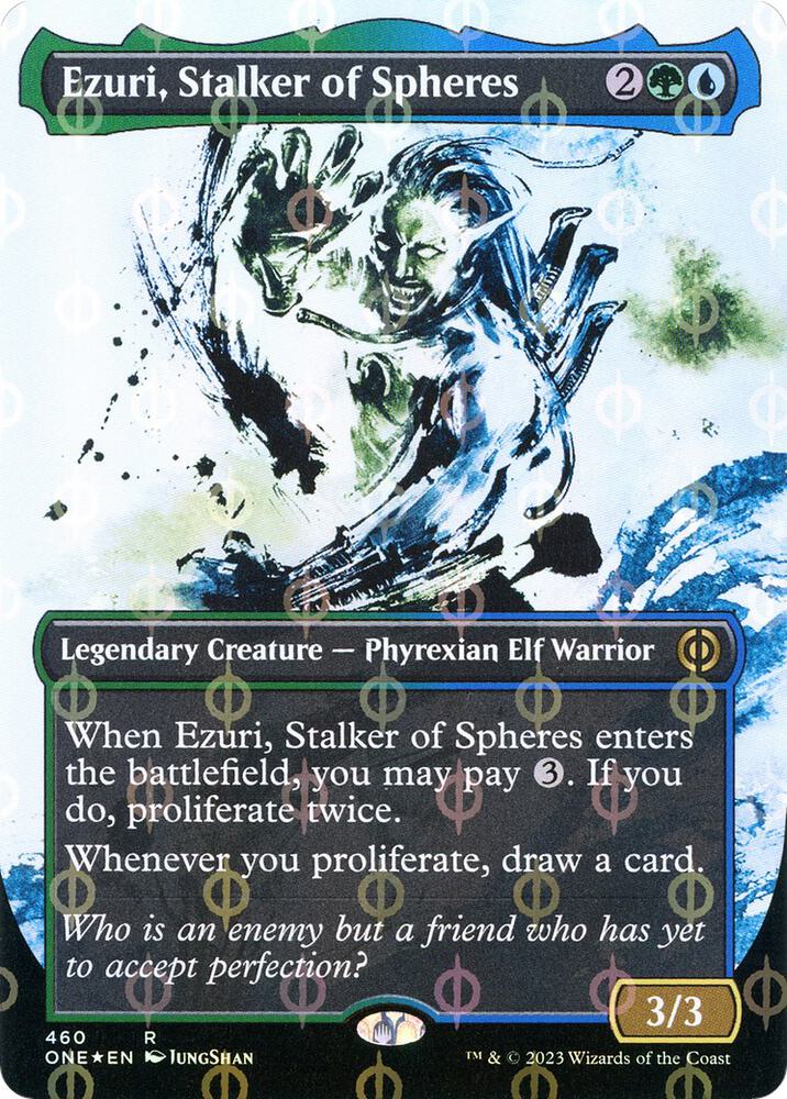 Ezuri, Stalker of Spheres (Showcase) (Step-and-Compleat Foil) card image