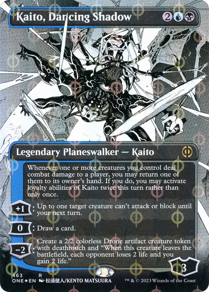 Kaito, Dancing Shadow (Borderless) (Step-and-Compleat Foil) card image