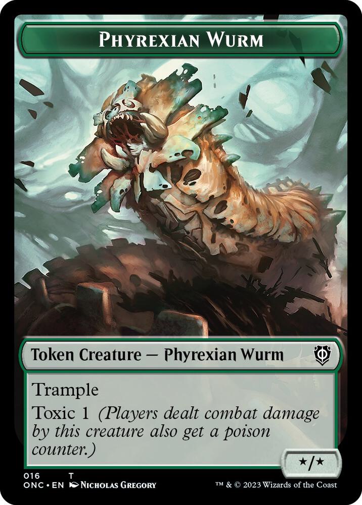 Phyrexian Wurm // Phyrexian Horror Double-Sided Token card image