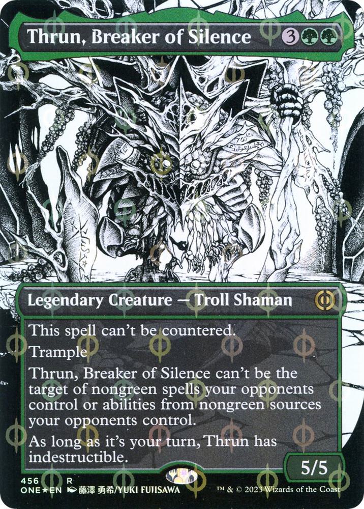 Thrun, Breaker of Silence (Borderless) (Step-and-Compleat Foil) card image