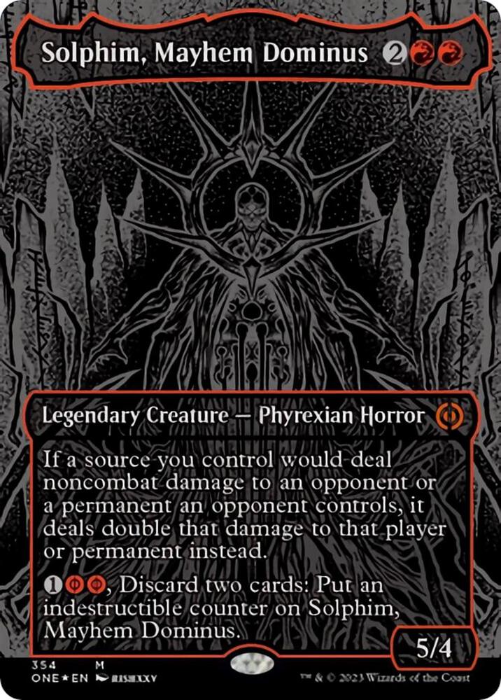 Solphim, Mayhem Dominus (Oil Slick Raised Foil) card image