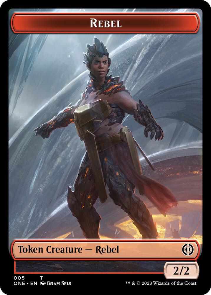 Rebel // Phyrexian Germ Double-sided Token card image