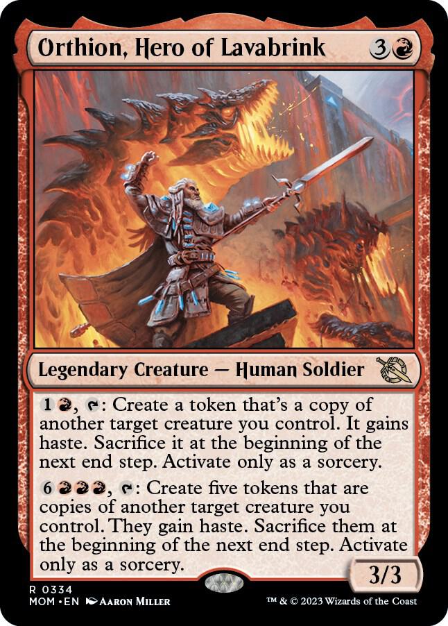 Orthion, Hero of Lavabrink card image