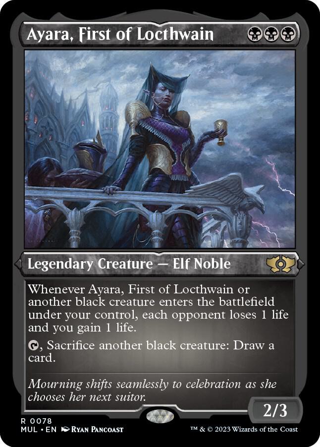 Ayara, First of Locthwain (Foil Etched) card image