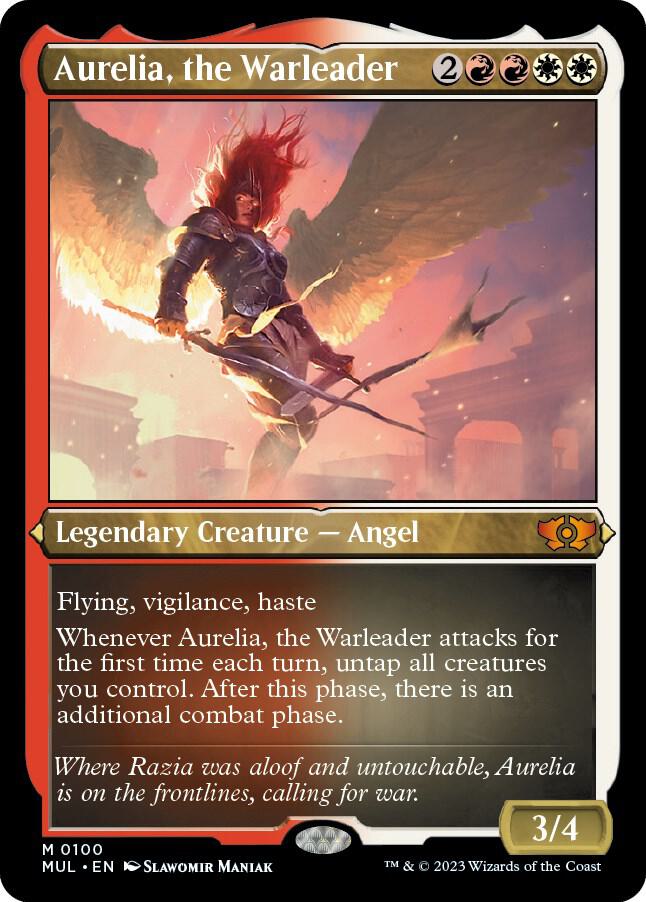 Aurelia, the Warleader (Foil Etched) card image