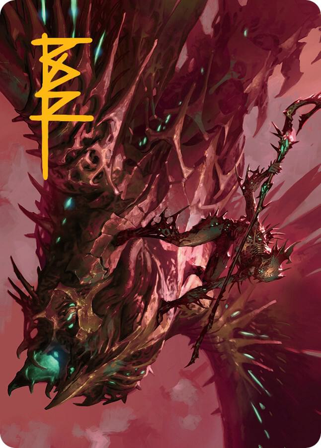 Skyclave Invader Art Card (Gold-Stamped Signature) card image