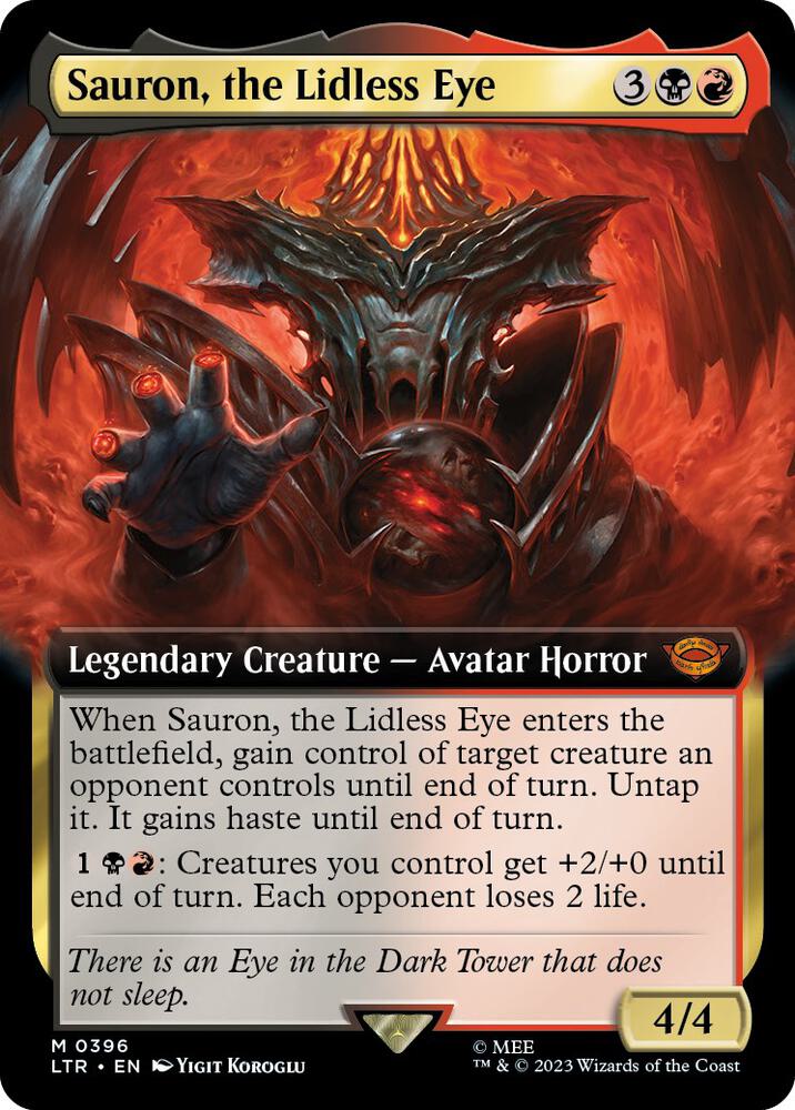 Sauron, the Lidless Eye (Extended Art) card image