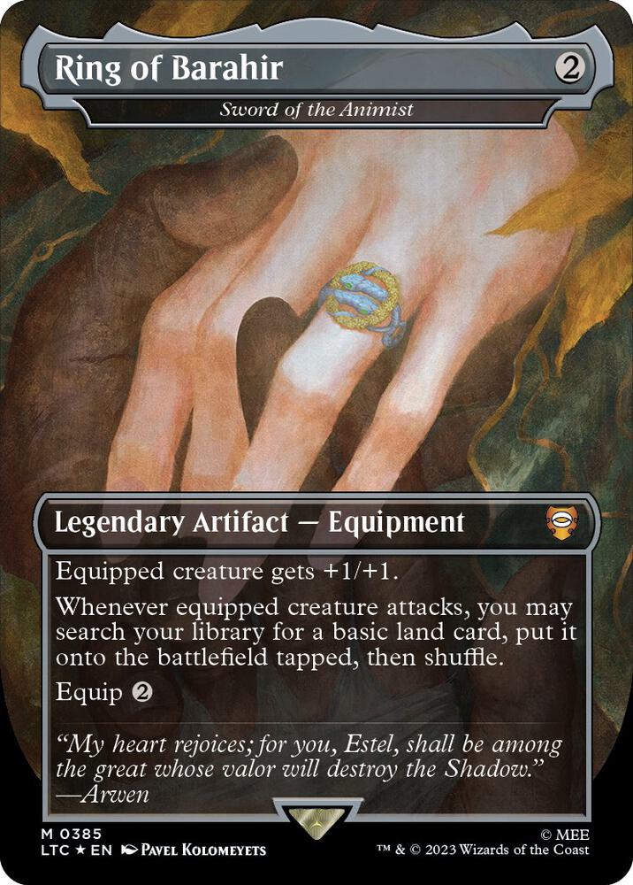 Ring of Barahir - Sword of the Animist (Borderless) (Surge Foil) card image