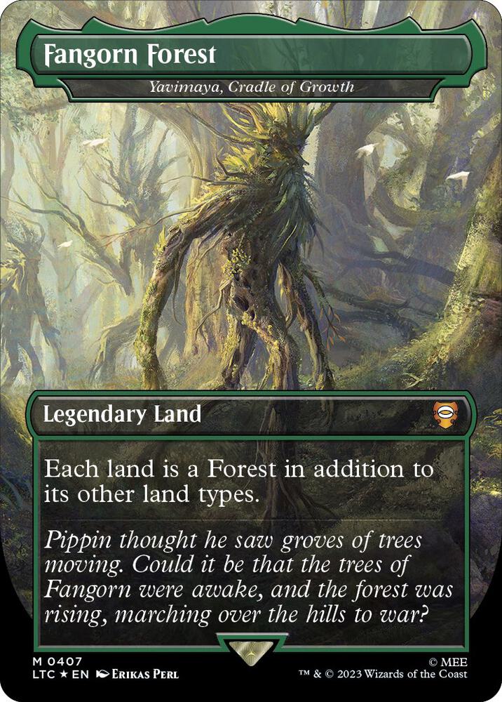 Fangorn Forest - Yavimaya, Cradle of Growth (Borderless) (Surge Foil) card image