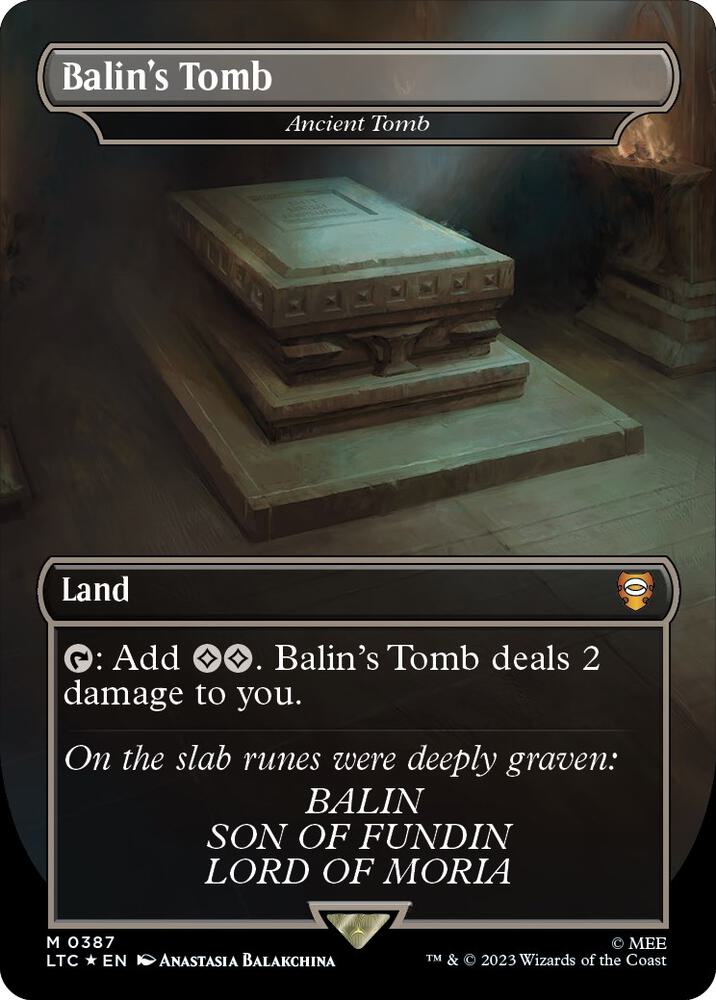 Balin's Tomb - Ancient Tomb (Borderless) (Surge Foil) card image