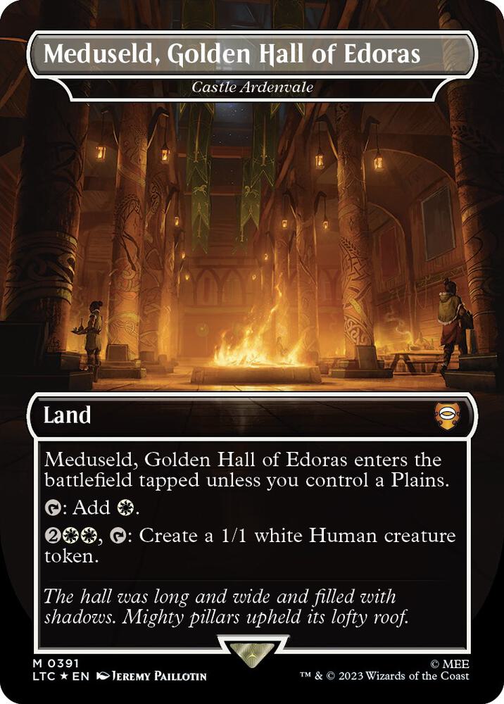 Meduseld, Golden Hall of Edoras - Castle Ardenvale (Borderless) (Surge Foil) card image