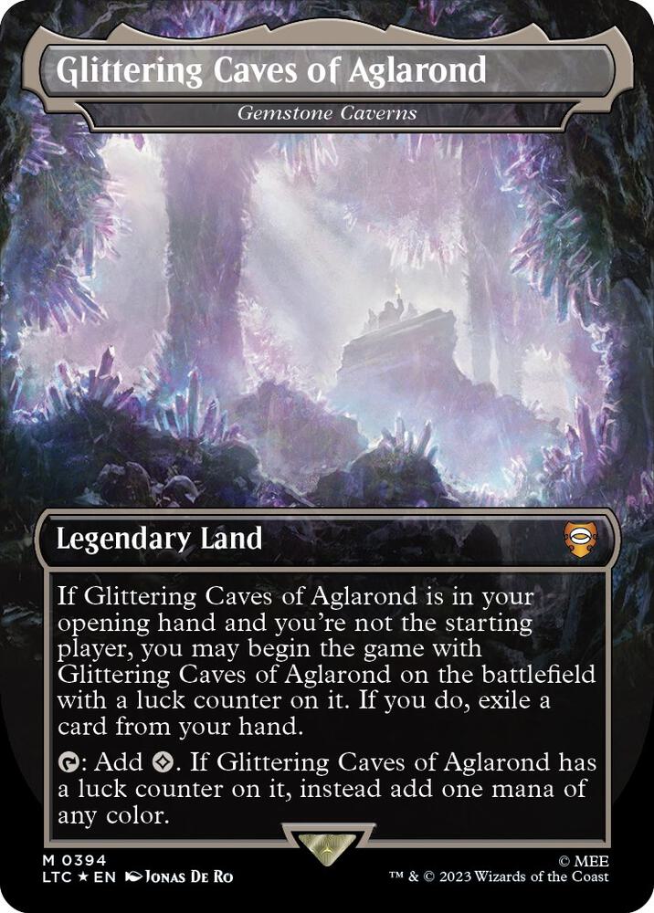 Glittering Caves of Aglarond - Gemstone Caverns (Borderless) (Surge Foil) card image