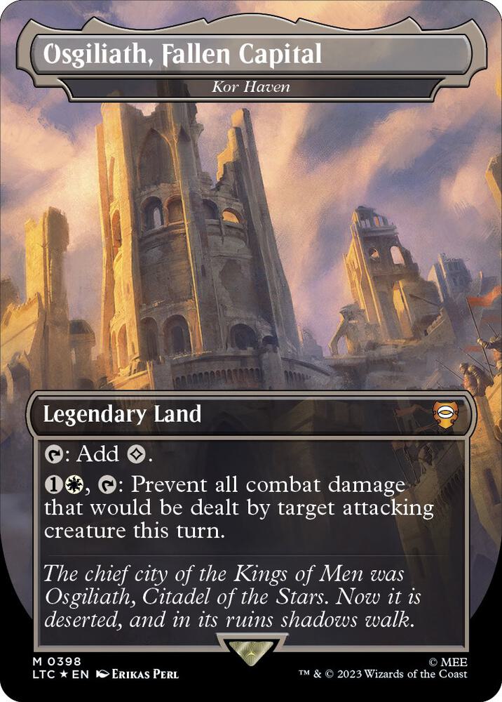 Osgiliath, Fallen Capital - Kor Haven (Borderless) (Surge Foil) card image
