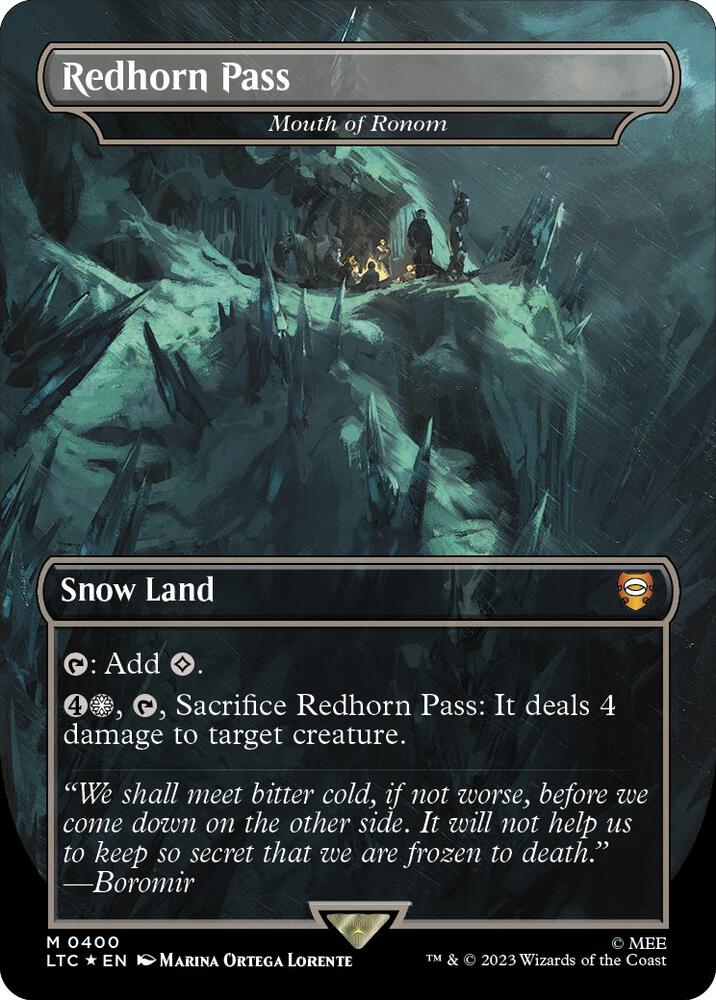 Redhorn Pass - Mouth of Ronom (Borderless) (Surge Foil) card image
