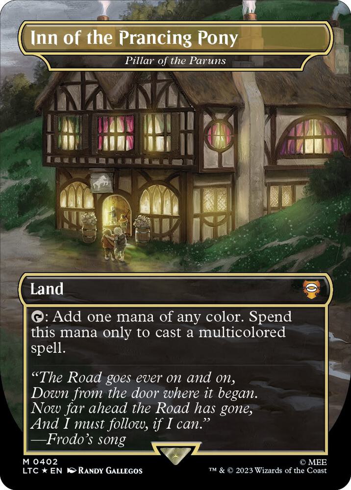 Inn of the Prancing Pony - Pillar of the Paruns (Borderless) (Surge Foil) card image