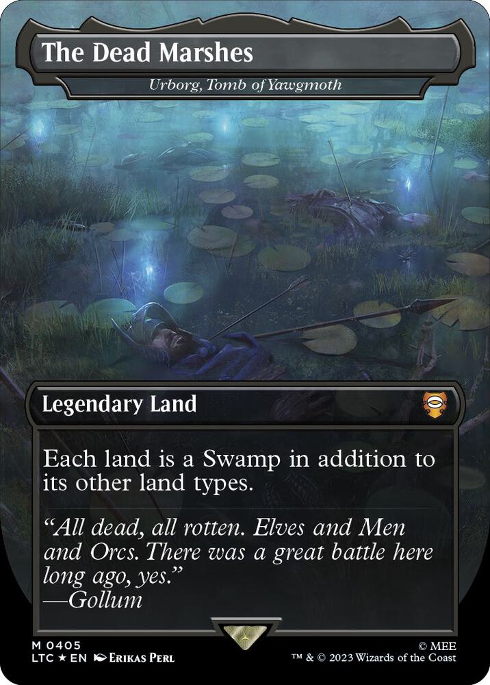 The Dead Marshes - Urborg, Tomb of Yawgmoth (Borderless) (Surge Foil) card image